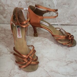 Dancelife Women's Dargk Metallic Orange  Dance Shoes 6.5